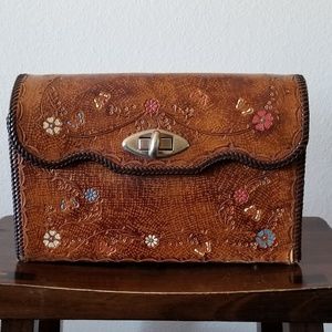 Vintage Handtooled Leather handbag